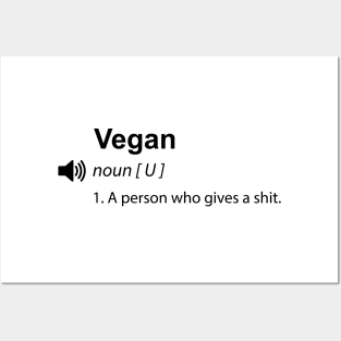 Funny vegan definition - Women Men Kids Sticker Posters and Art